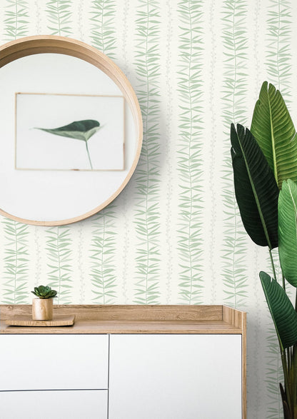 Seabrook Designs The Simple Life Summer Garland Botanical Contemporary Green Matte  - SL80504