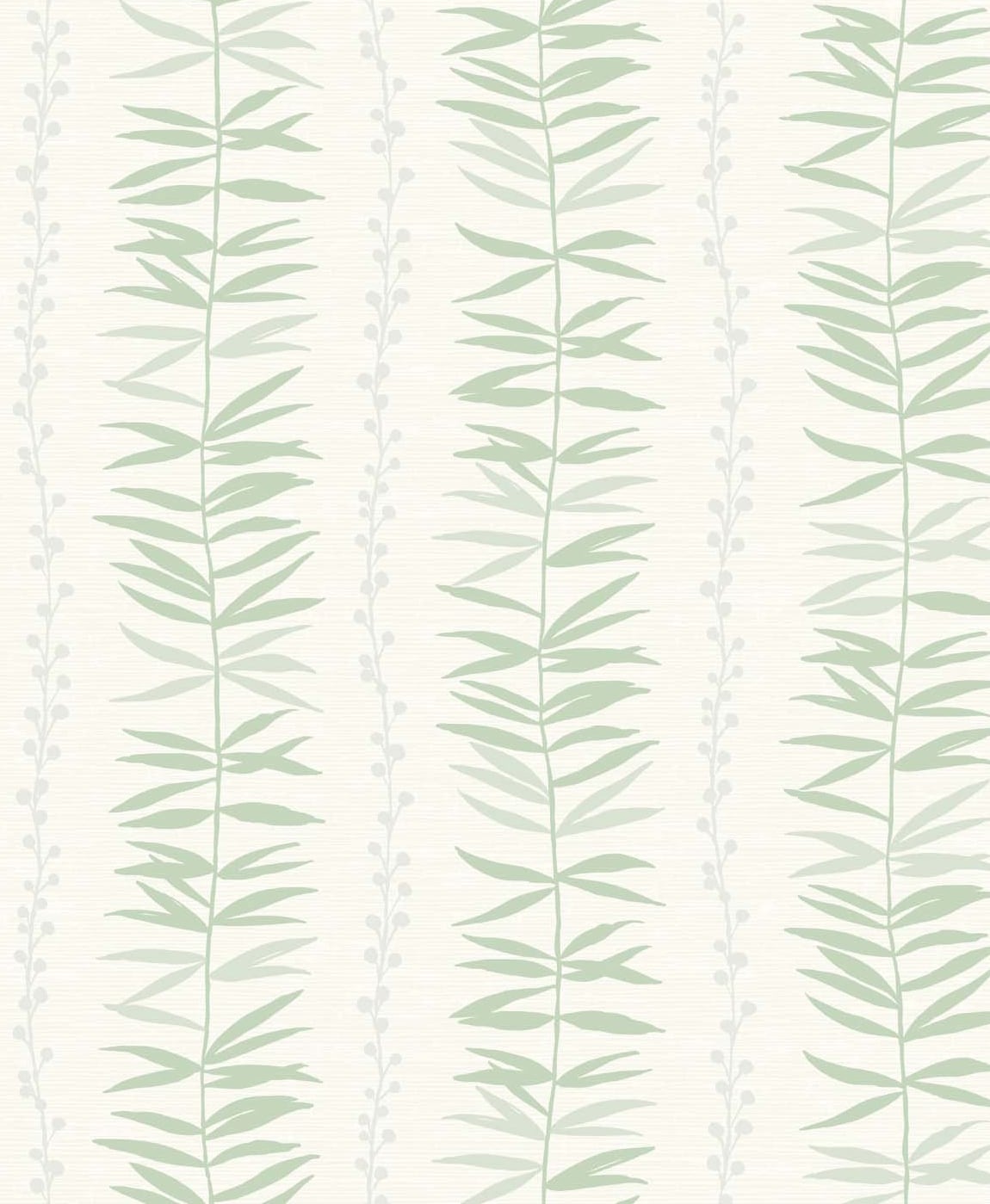 Seabrook Designs The Simple Life Summer Garland Botanical Contemporary Green Matte Sidewall - SL80504