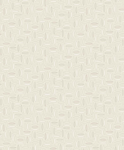 Seabrook Designs The Simple Life Pip Geo Geometric Contemporary Off-White Matte  - SL80603