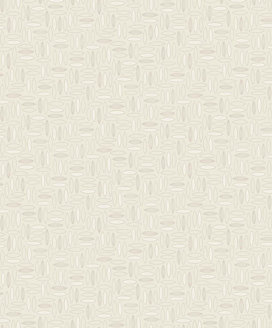 Seabrook Designs The Simple Life Pip Geo Geometric Contemporary Off-White Matte Sidewall - SL80603