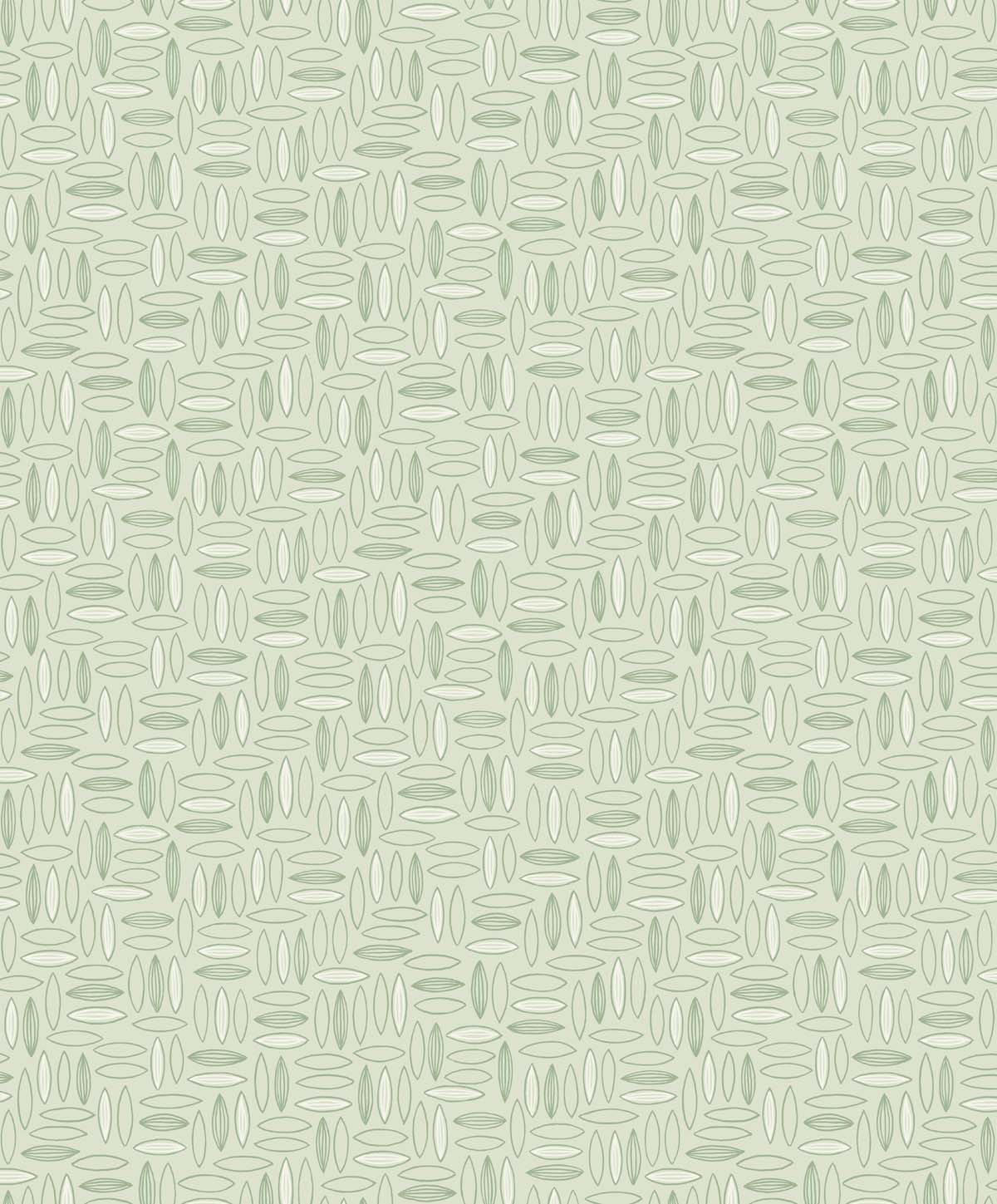 Seabrook Designs The Simple Life Pip Geo Geometric Contemporary Green Matte Sidewall - SL80604