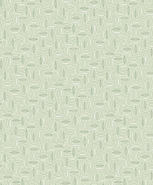 Seabrook Designs The Simple Life Pip Geo Geometric Contemporary Green Matte Sidewall - SL80604