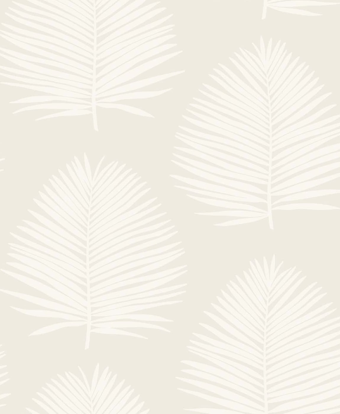 Seabrook Designs The Simple Life Island Palm Palm Leaf Coastal Off-White Matte Sidewall - SL80700