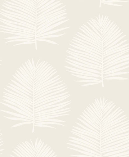 Seabrook Designs The Simple Life Island Palm Palm Leaf Coastal Off-White Matte  - SL80700