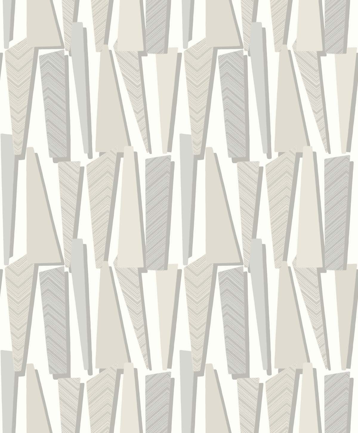 Seabrook Designs The Simple Life Geometric Shadows Geometric Contemporary Beige Matte Sidewall - SL80800