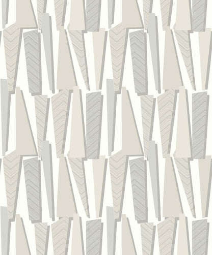 Seabrook Designs The Simple Life Geometric Shadows Geometric Contemporary Beige Matte  - SL80800