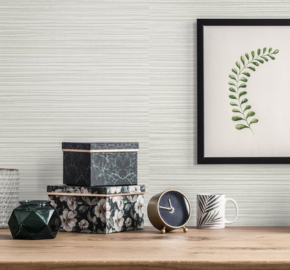 Seabrook Designs The Simple Life Calm Seas Striped Contemporary Off-White Matte  - SL80900