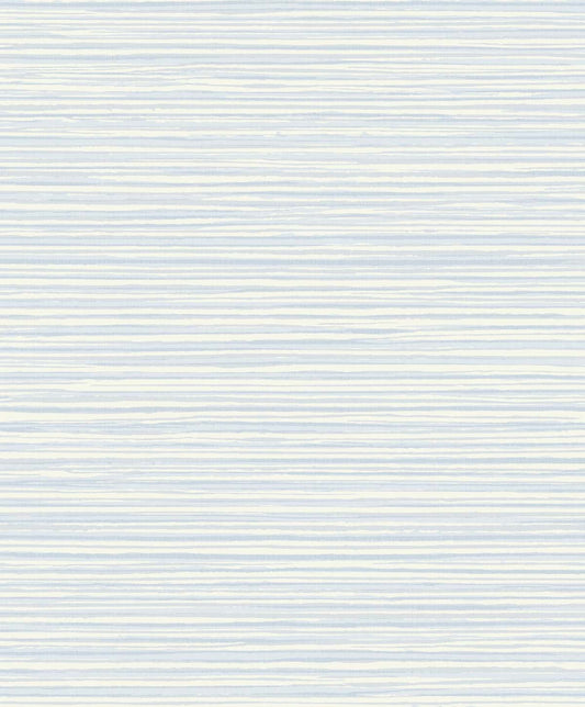 Seabrook Designs The Simple Life Calm Seas Striped Contemporary Blue Matte Sidewall - SL80902