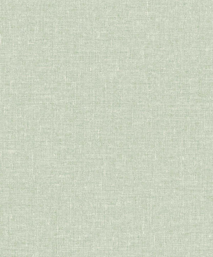 Soft linen fabric in pale sage-green with a fine weave and matte finish; suitable for upholstery or decor accents.