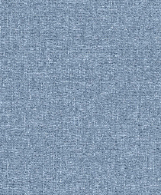 Seabrook Designs The Simple Life Soft Linen Linen Contemporary Blue Matte Sidewall - SL81112