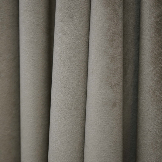 JF Fabrics JF Studio SLICK 34 Fabric Plain Taupe  Velvet - 9016734 SJ102