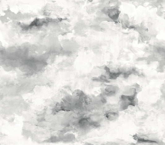 York Wallcoverings WallPops Nimbus Grey Self Adhesive Mural Nature Transitional Grey  Current Peel & Stick - SLM6462