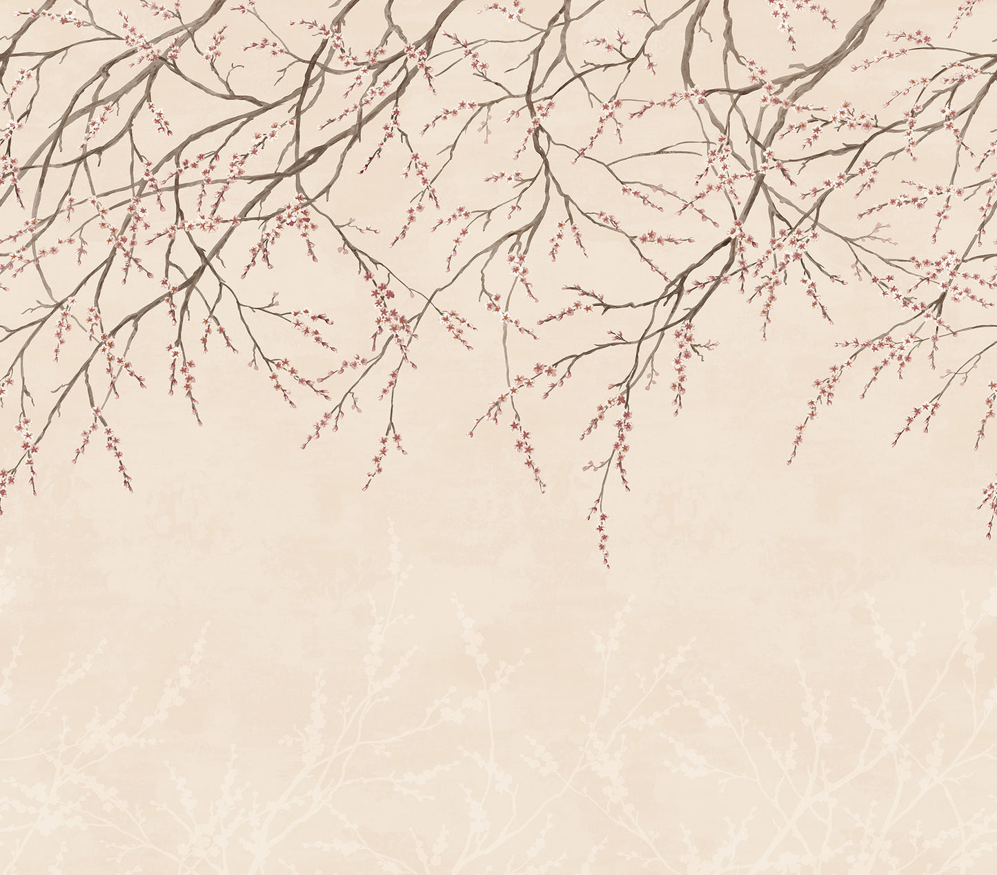 York Wallcoverings WallPops Hanami Pink Self Adhesive Mural Graphics Transitional Pink  Current Peel & Stick - SLM6463