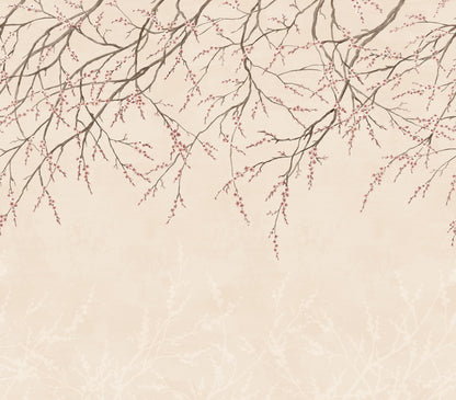 York Wallcoverings WallPops Hanami Pink Self Adhesive Mural Graphics Transitional Pink  Current Peel & Stick - SLM6463