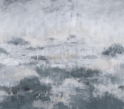 York Wallcoverings WallPops Mirage Grey Self Adhesive Mural Nature Transitional Grey  Current Peel & Stick - SLM6466