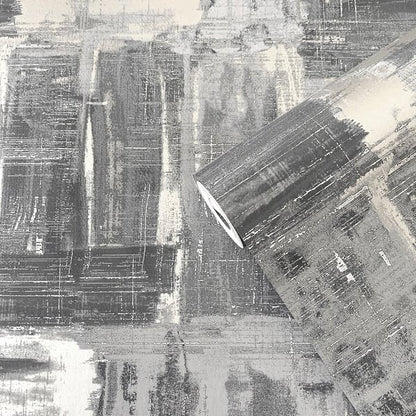 Galerie Wallcoverings Lustre Abstract Galerie Wallcoverings  Silver Grey   - SM0605