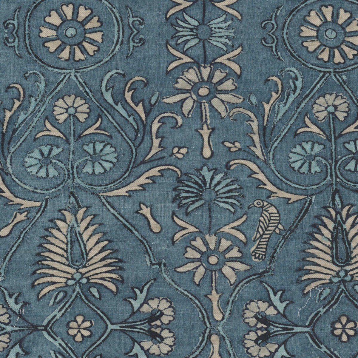 STOUT TEXTILES  MULTIPURPOSE,PRINT TRANSITIONAL,, FLORAL DRESDEN,SLATE   - SMIL-1