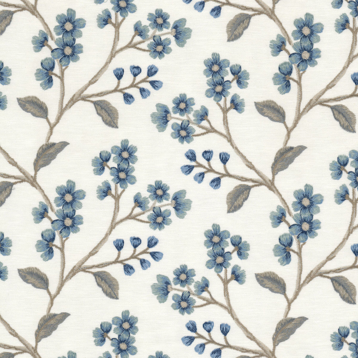 STOUT TEXTILES  MULTIPURPOSE,EMBROIDERIES TRANSITIONAL,, FLORAL HARBOR,LAKE   - SNUF-1