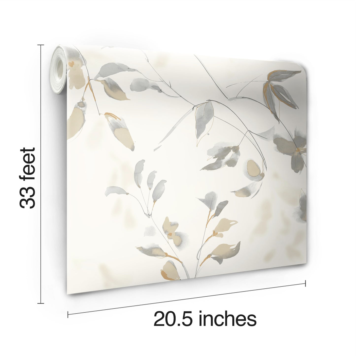 York Wallcoverings Best Sellers Linden Flower Tan Wallpaper  Florals and Flowers Neutrals   - SO2444