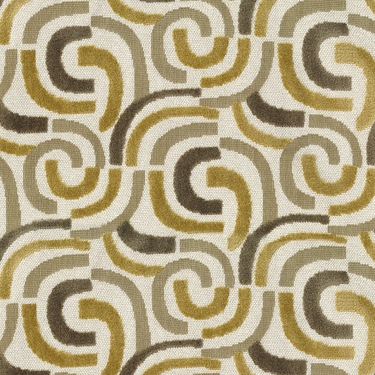 NICHOLASJOHN INC Soleilalla-Brown Geometric   Fabric - NJ26-3907