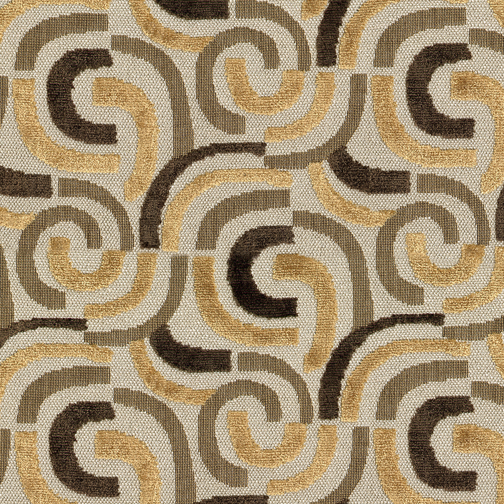 NICHOLASJOHN INC Soleilalla-Brown Geometric   Fabric - NJ26-3908