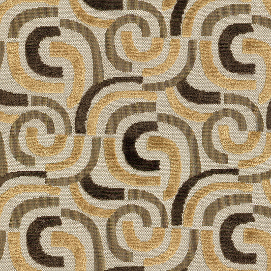 NICHOLASJOHN INC Soleilalla-Brown Geometric   Fabric - NJ26-3908