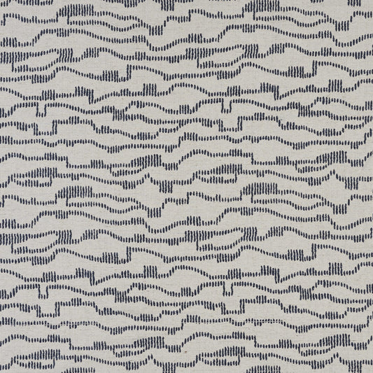 JF Fabrics Crypton Home SOUNDWAVE 96 Fabric Stripe, Contemporary Navy, Cream  Woven, Jacquard - 8946396 J8921
