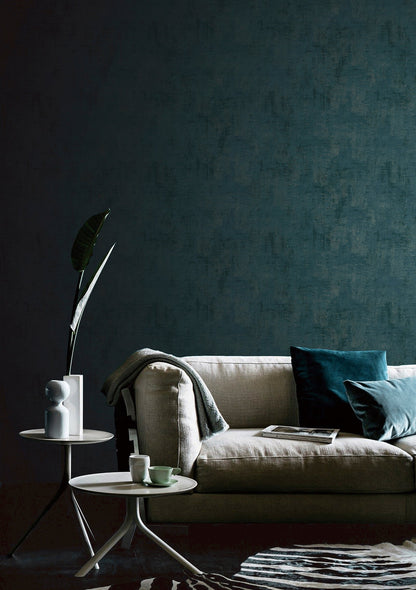 Galerie Lustre SP-LS5009 distressed green wallpaper featuring a textured, weathered design with soft tonal variation. Luxury paper wallcovering made in the United Kingdom, ideal for modern, transitional, and contemporary interiors. Perfect for feature walls in living rooms, bedrooms, dining rooms, hallways, and home offices. Paste-the-wall wallpaper with a spongeable finish and wet removable backing.