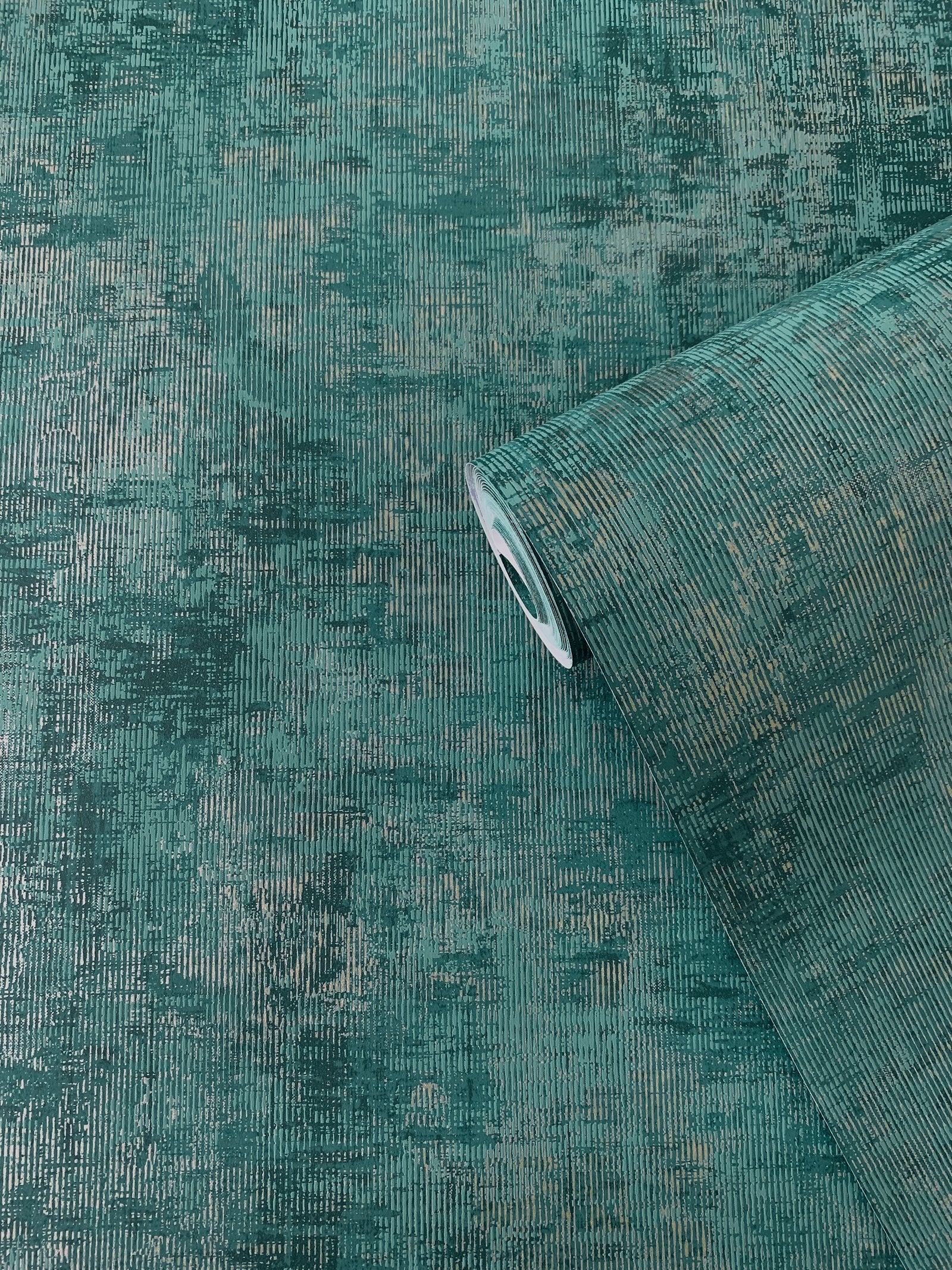 Galerie Lustre SP-LS5009 distressed green wallpaper featuring a textured, weathered design with soft tonal variation. Luxury paper wallcovering made in the United Kingdom, ideal for modern, transitional, and contemporary interiors. Perfect for feature walls in living rooms, bedrooms, dining rooms, hallways, and home offices. Paste-the-wall wallpaper with a spongeable finish and wet removable backing.