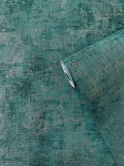 Galerie Lustre SP-LS5009 distressed green wallpaper featuring a textured, weathered design with soft tonal variation. Luxury paper wallcovering made in the United Kingdom, ideal for modern, transitional, and contemporary interiors. Perfect for feature walls in living rooms, bedrooms, dining rooms, hallways, and home offices. Paste-the-wall wallpaper with a spongeable finish and wet removable backing.