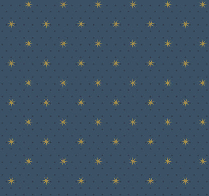 York Wallcoverings Blues II Stella Star Navy Metallic Wallpaper   Navy Metallic   - SP1498