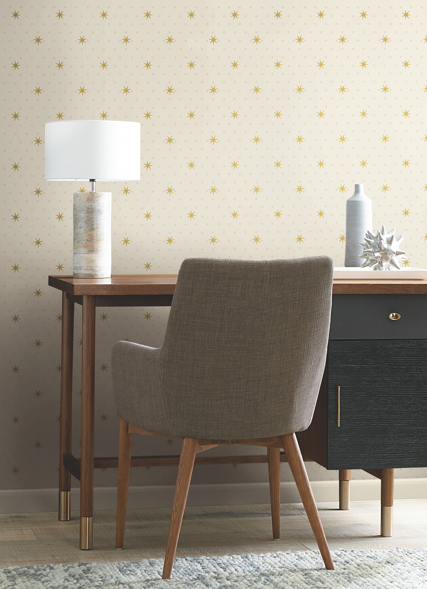 York Wallcoverings Montecito Stella Star Off White Metallic Wallpaper  Metallics Metallics   - SP1500
