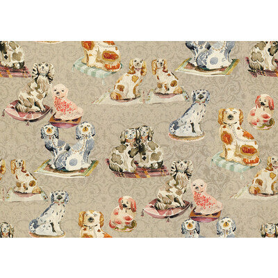 KRAVET COUTURE PRINT NOVELTY BEIGE,PINK,GREY   - SPANIEL.716.0