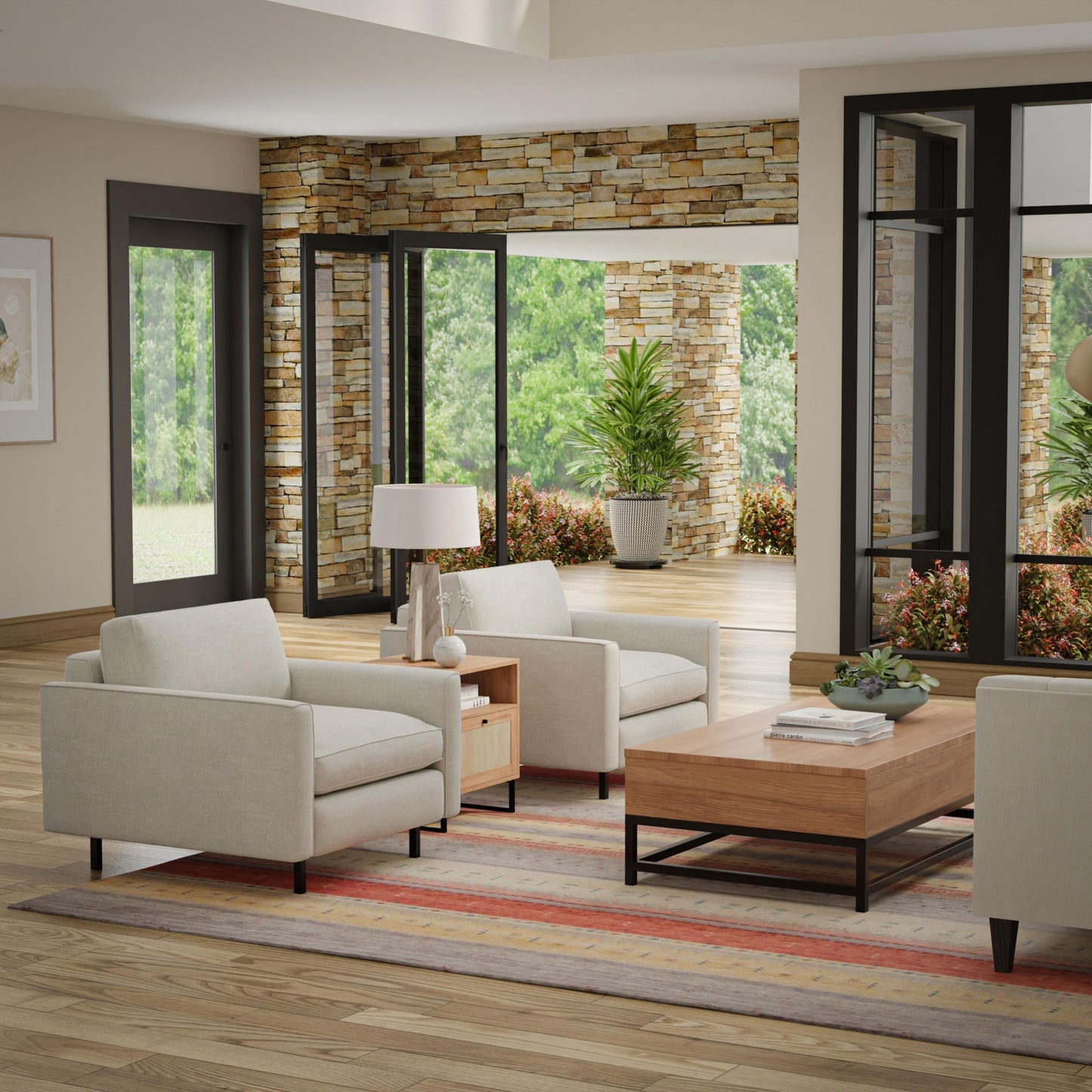 Contemporary rug, 2' x 3'.