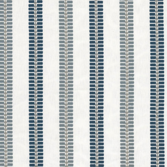 STOUT TEXTILES  MULTIPURPOSE,EMBROIDERIES TRANSITIONAL,, STRIPE DRESDEN,SLATE   - SQUA-2