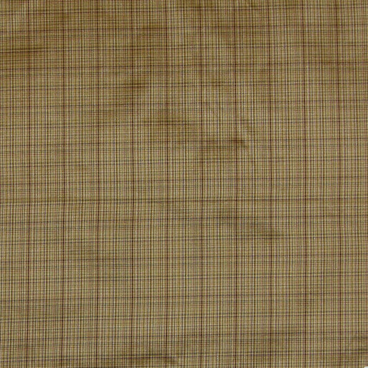 SCALAMANDRE  T & A CHECK FABRIC RATTAN   - SQ 00024308