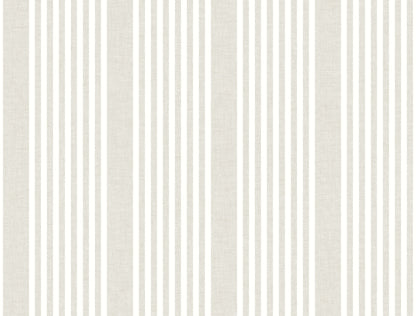 York Wallcoverings Magnolia Home 4 French Linen Stripe Stripes Farmhouse Beige   - SR1581MH