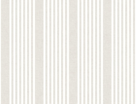 York Wallcoverings Inspired by Color French Linen Stripe Soft Linen Wallpaper  Stripes Neutrals   - SR1581