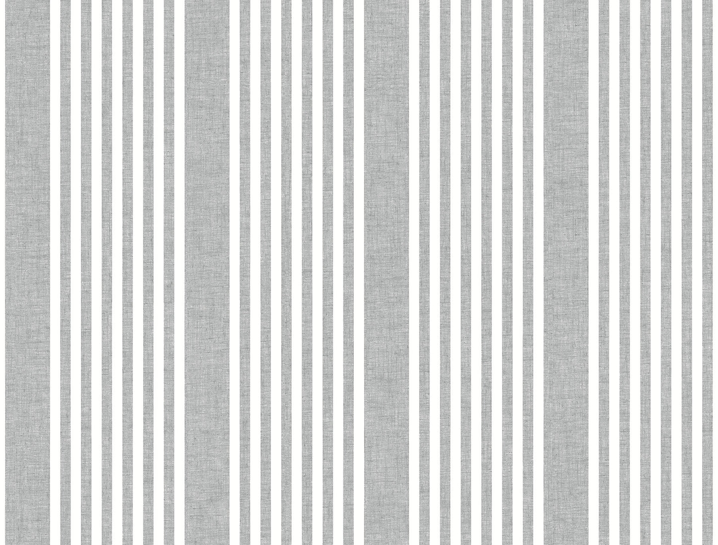York Wallcoverings Shimmering Finishes French Charcoal Linen Stripe Wallpaper Farmhouse Stripes Greys   - SR1586MH
