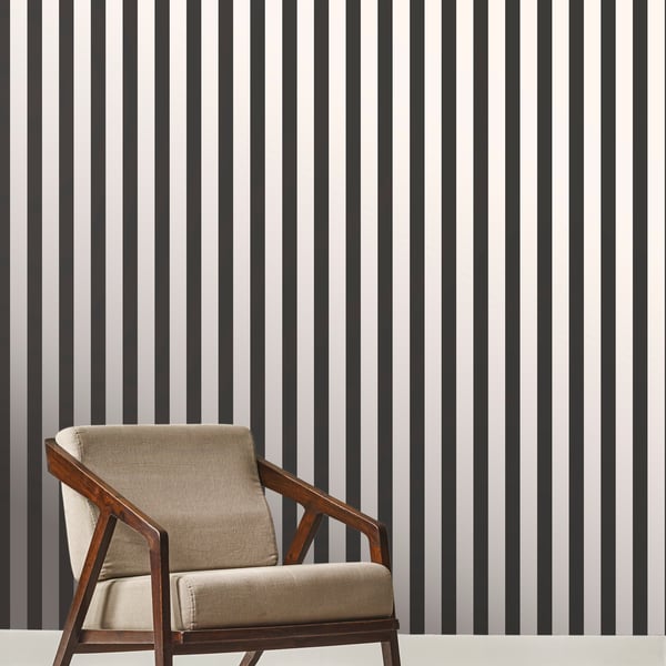 Galerie Wallcoverings Style Sisters Thin Stripe Black Galerie Wallcoverings  Black   - SS21231