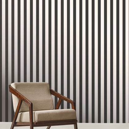 Galerie Wallcoverings Style Sisters Thin Stripe Black Galerie Wallcoverings  Black   - SS21231