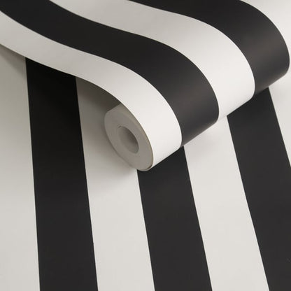 Galerie Wallcoverings Style Sisters Thin Stripe Black Galerie Wallcoverings  Black   - SS21231