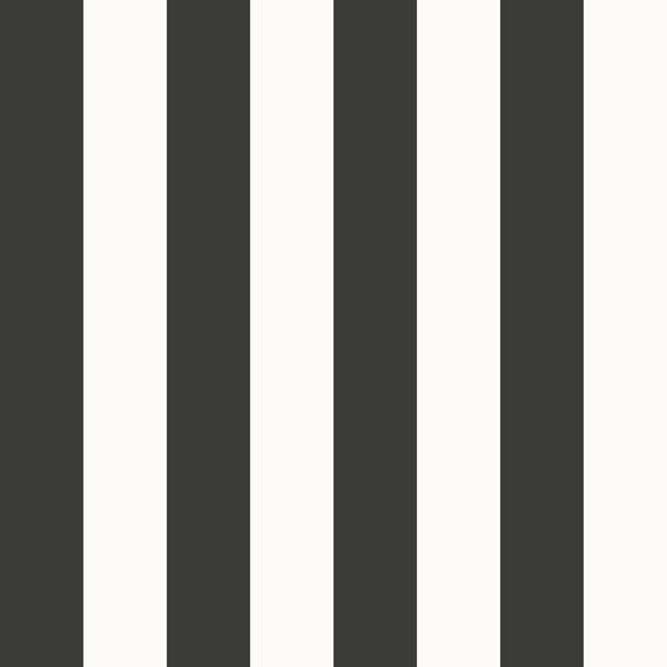 Galerie Wallcoverings Style Sisters Medium Stripe Black Galerie Wallcoverings  Black   - SS21233