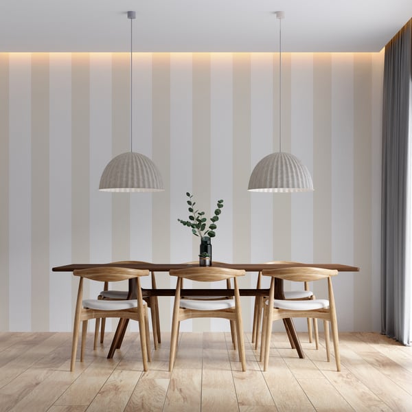 Galerie Wallcoverings Style Sisters Wide Stripe Natural Galerie Wallcoverings  Beige   - SS21234