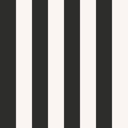 Galerie Wallcoverings Style Sisters Flock Stripe Black Galerie Wallcoverings  Black   - SS21239