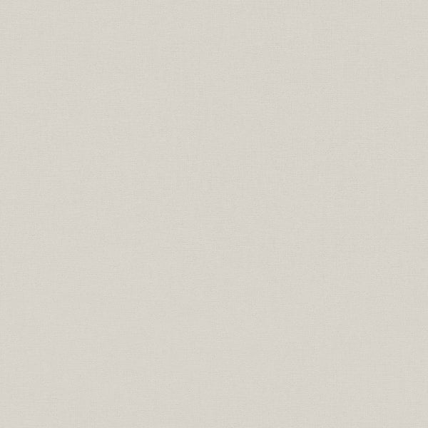 Beige wallpaper swatch with a plain texture and subtle woven pattern.