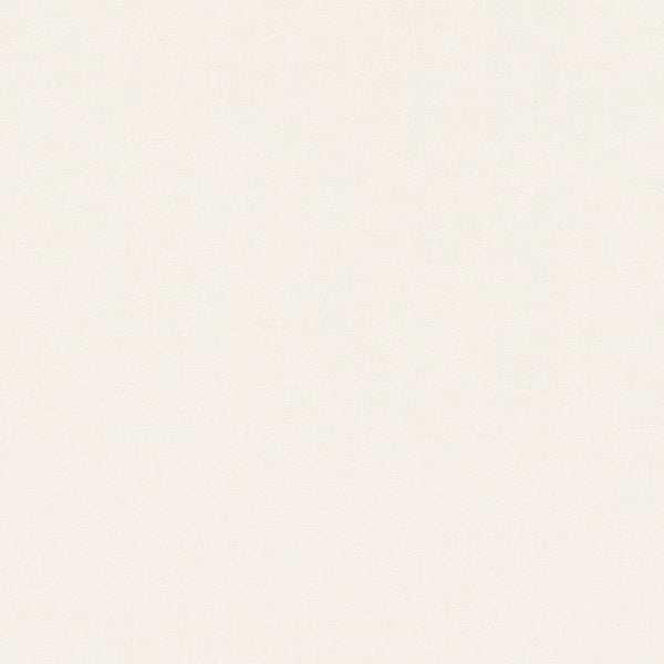 Beige wallcovering with a subtle woven texture.