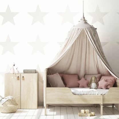 Galerie Wallcoverings Style Sisters Single Star Pearl Galerie Wallcoverings  White   - SS21247