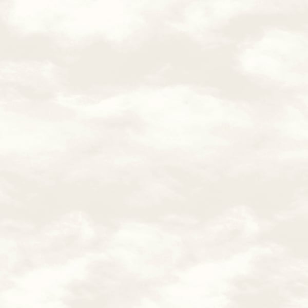Creamy ivory textured wallcovering swatch with a subtle cloud-like pattern.