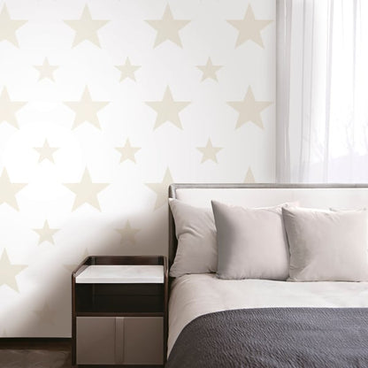 Galerie Wallcoverings Style Sisters Double Star Natural Galerie Wallcoverings  Beige   - SS21253